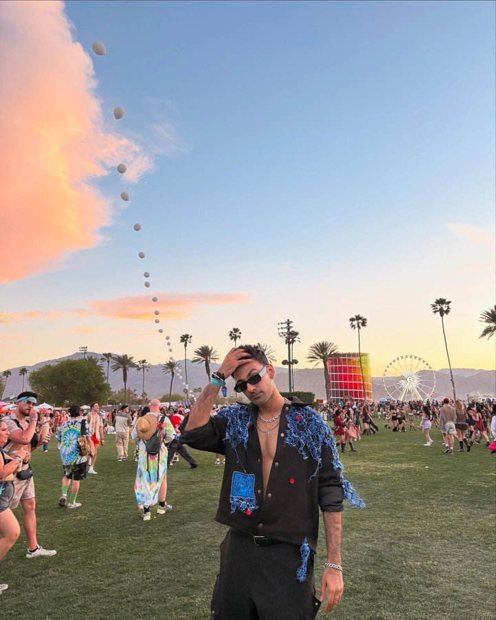 Instagram post by @gurbaxx for Coachella. Caption reads: Told myself I’d behave last weekend but Heineken....