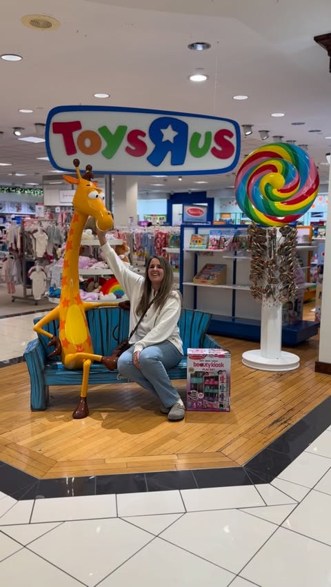 Instagram post by @helloquadruplets for Toysrus. Caption reads: The 90’s kid in me was so excited to find out....