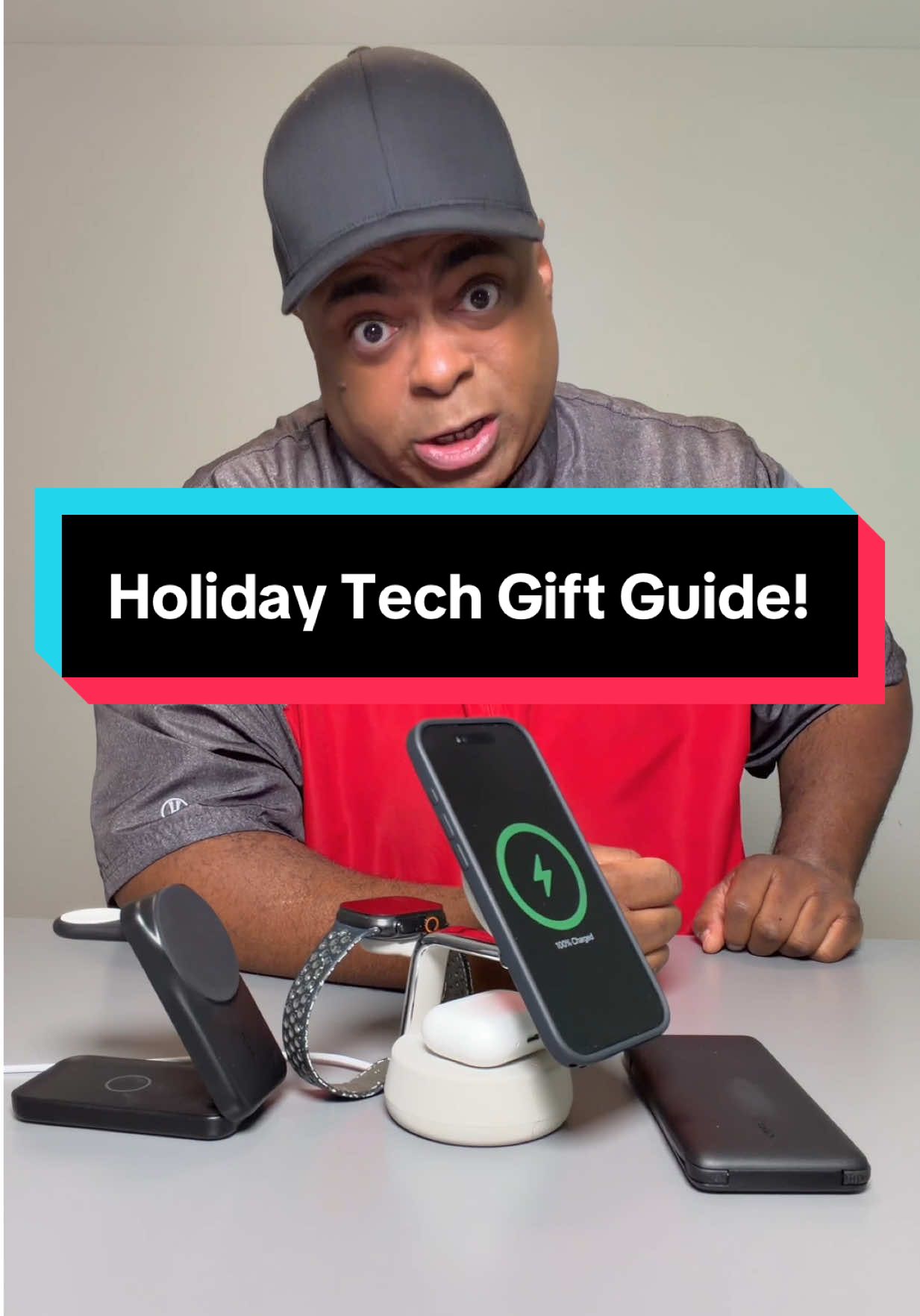 TikTok post by @lamarrwilson for Belkin. Caption reads: Holiday tech gifts made easy; @Belkin’s got you....