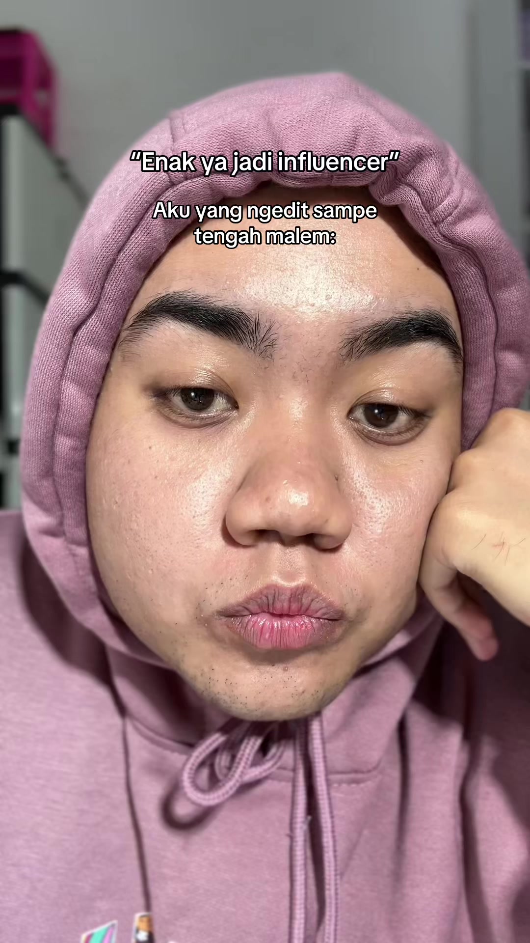 TikTok post by @theycallmesaah for Lanbena. Caption reads: Resikonya ya mata panda @lanbena.beauty #lanbena....