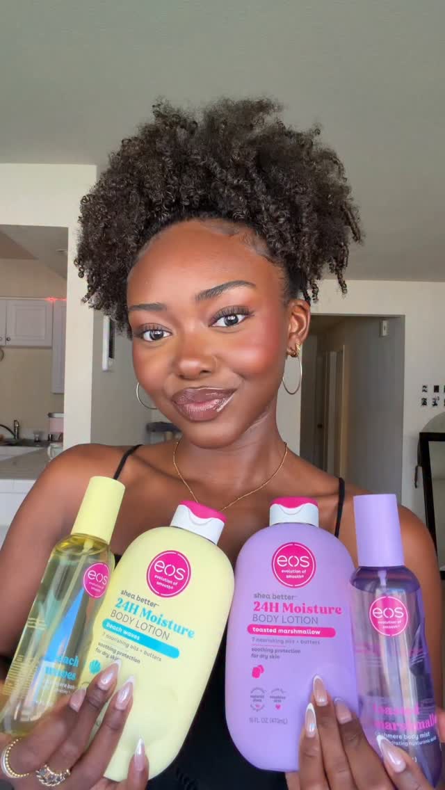 Instagram post by @_cherishmarie_ for eos Products. Caption reads: the best new summer scents from @eosproducts....