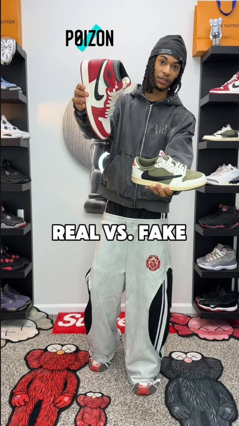 Instagram post by @superstarjavon for Poizon. Caption reads: @poizonapp limited-time FREE legit check changes....