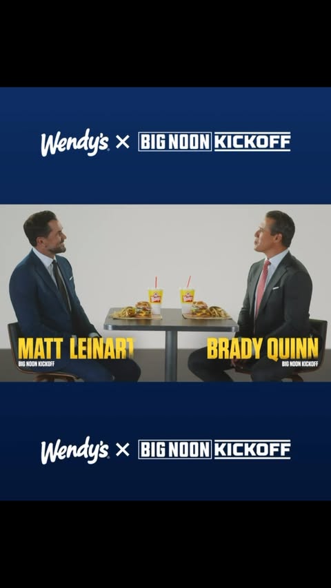 Instagram post by @mattleinartqb for Wendy's. Caption reads: [...] too. Get 50% off a Dave’s Single in the....