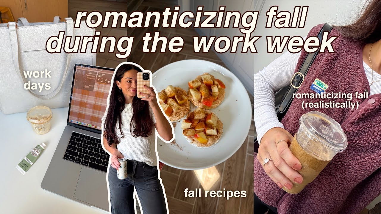 YouTube post by @AbbyAsselin for BetterDaysCo. Caption reads: realistically romanticizing the first week of fall....