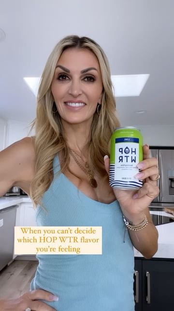 Instagram post by @ashleykingfitness for Hopwtr. Caption reads: When you just can’t decide which @hopwtr flavor....