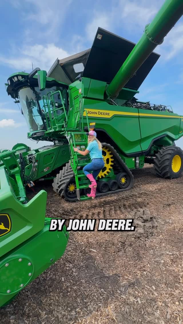 Instagram post by @itslifeofannie for John Deere. Caption reads: Let me show you how Ethanol is made and how it can....