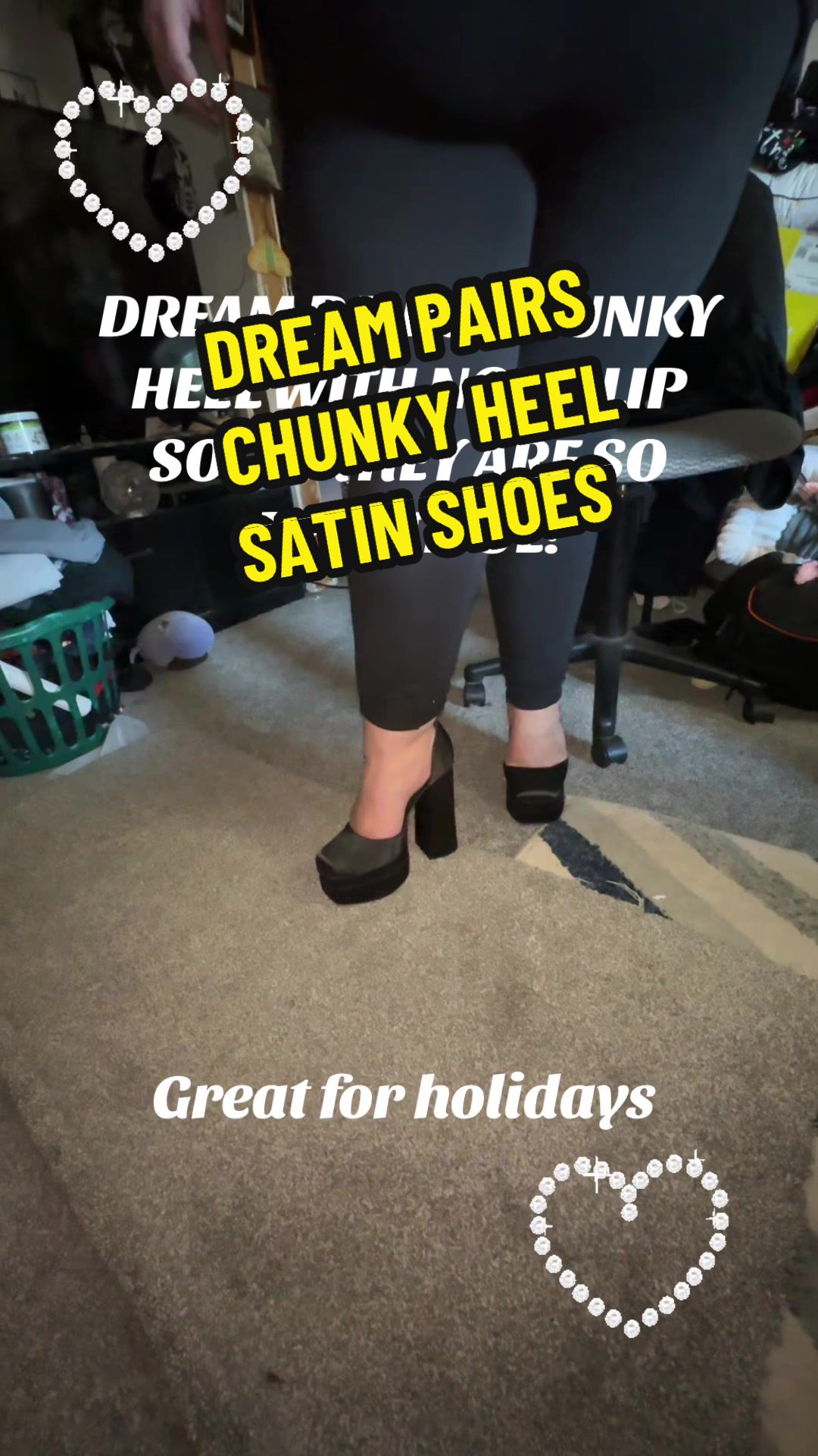 TikTok post by @sheriecewebbcampb for Dream Pairs. Caption reads: #dreampairs #dreampairshoes #chunkyheelshoes....