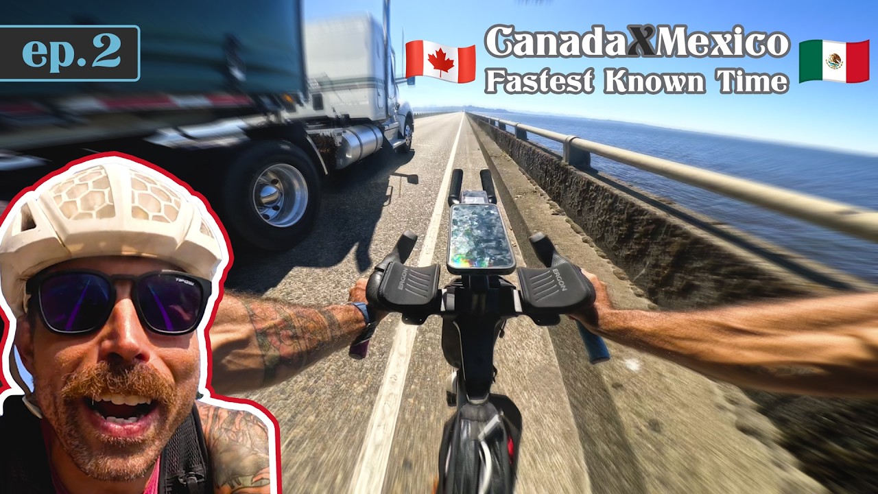 YouTube post by @TheVCAdventures for USWE. Caption reads: Day 2 | Death Bridges & Burritos! | The Great....