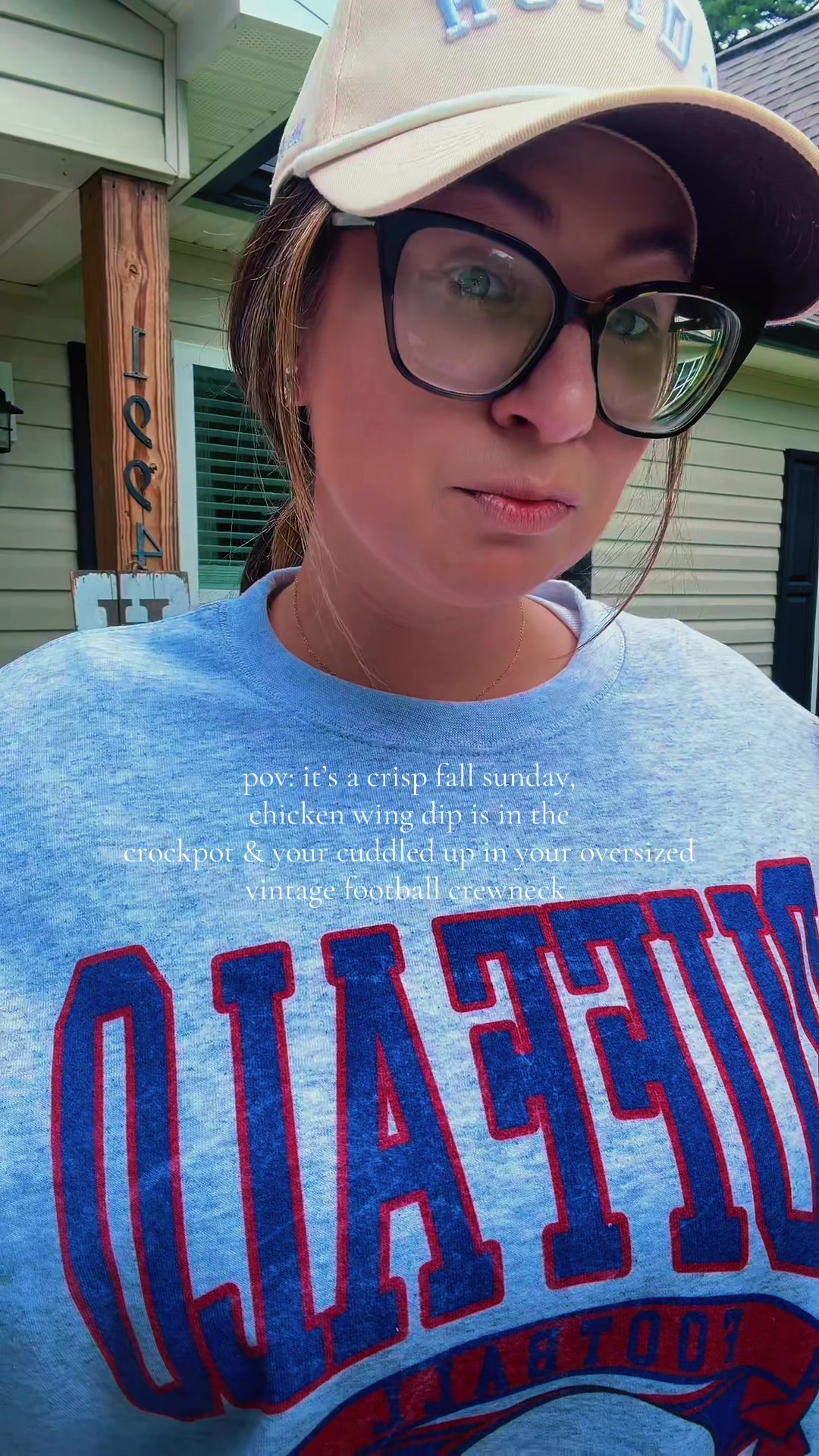 TikTok post by @meagann_rrenee for PartyOnShop. Caption reads: [...] man’s oversized football sweatshirt ✨....