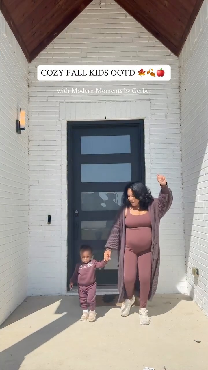Instagram post by @jadegodbolt for Gerber Childrenswear. Caption reads: Aren’t these outfits from @modernmomentsbygerber....