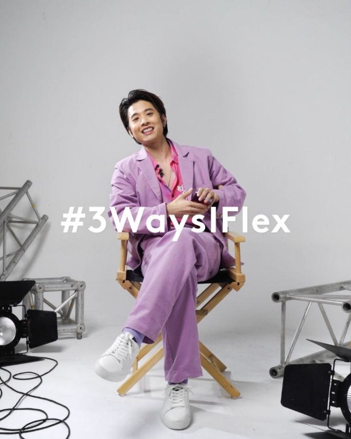 Instagram post by @porsche.sivk for Samsung Thailand. Caption reads: It's an honour to participate in the 3 Ways I Flex....