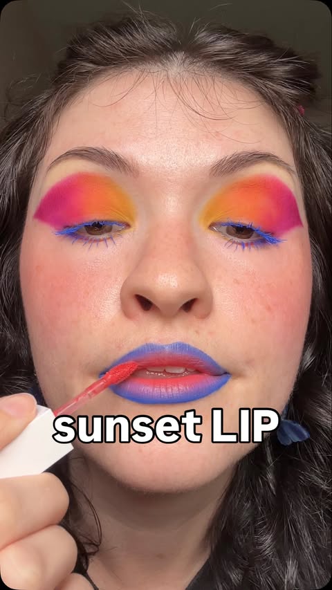 Instagram post by an influencer for HALF MAGIC. Caption reads: [...] Sun magic!🌅 ✨lip breakdown✨....