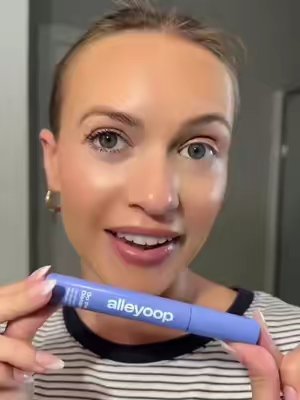 TikTok post by @hannahmichelle555 for Alleyoop. Caption reads: @Alleyoop Beauty #alleyoop.
