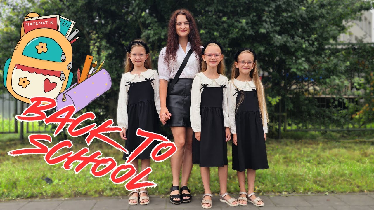 YouTube post by @TrojaczkiTV for Media Expert. Caption reads: Back to school.