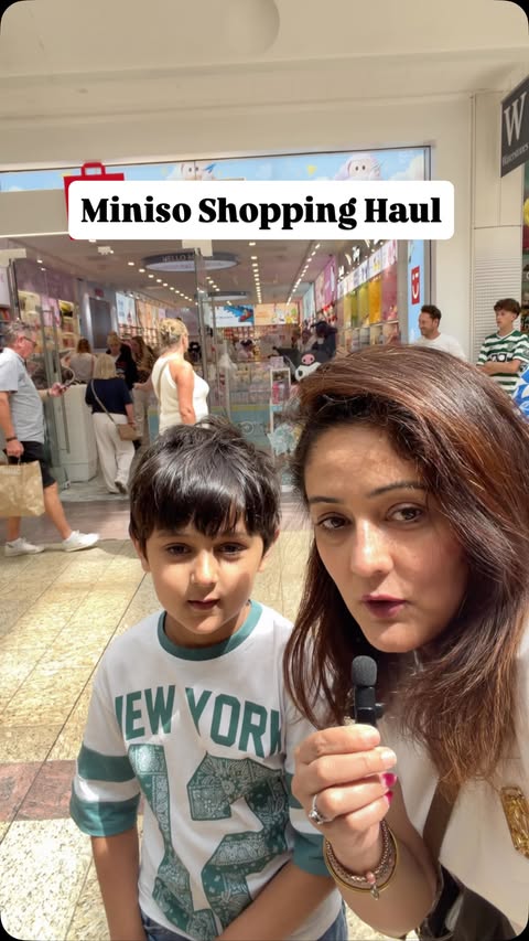 Instagram post by @the_singhs for MINISO. Caption reads: [...] shop for whatever he likes at the new....
