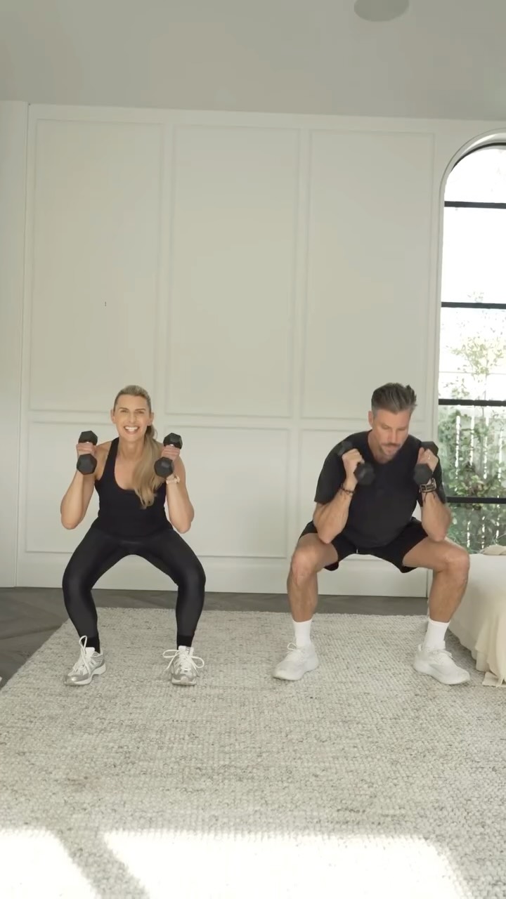 Instagram post by @tiffhall_xo for 28bysamwood. Caption reads: New home, new workouts - same Tiff energy⚡️🩷.....