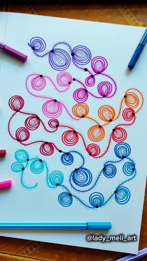 Instagram post by @lady_meli_art for STABILO. Caption reads: Would you try this drawing? #stabilo #stabilopen68....