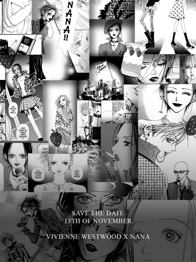 Instagram post by @nanamaniac for Vivienne Westwood. Caption reads: SAVE THE DATE
@viviennewestwood x NANA ✨ NOVEMBER....