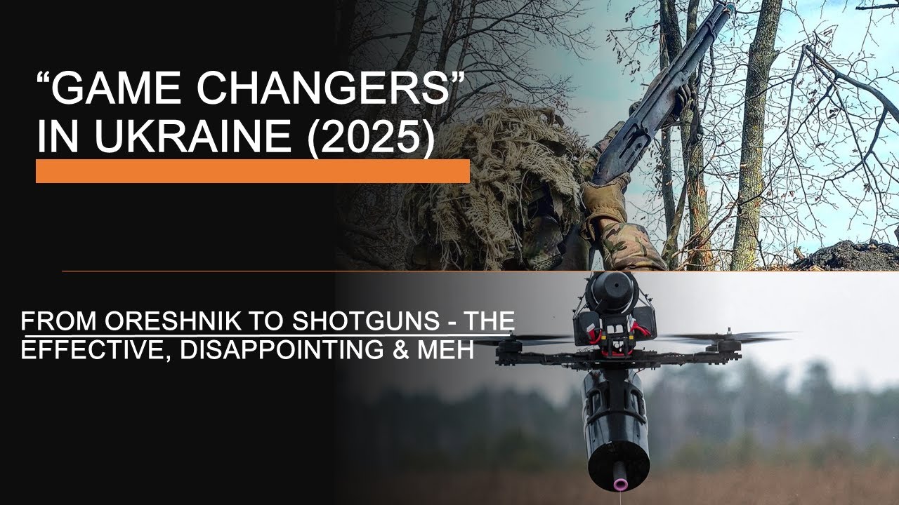 YouTube post by @PerunAU for The Guardian. Caption reads: "Game Changers" in Ukraine (2025) - Evaluating....