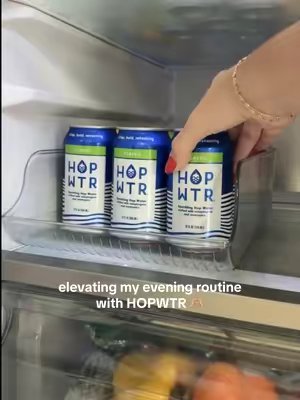 TikTok post by @mackenziekoester for Hopwtr. Caption reads: [...] so light, refreshing and so yummy! 🫶🏼....