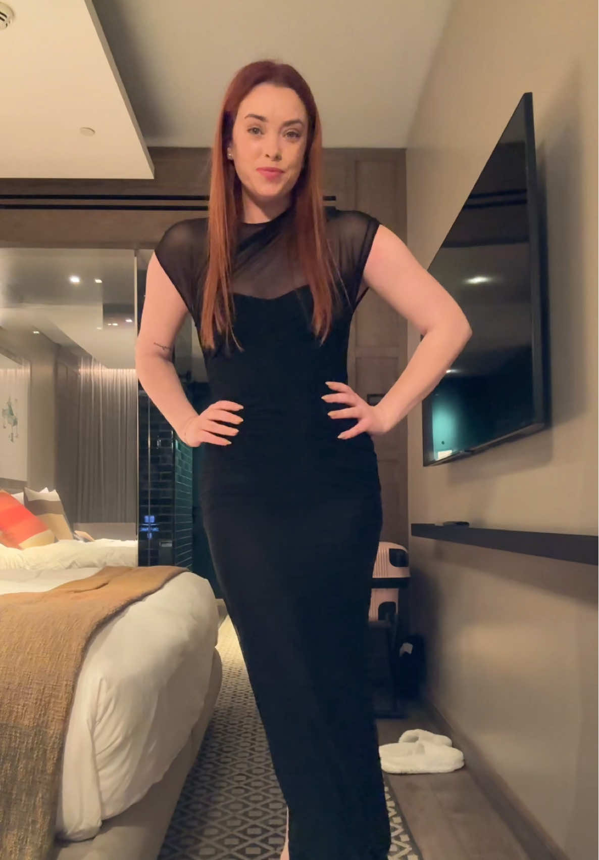 TikTok post by @kelleylorraine_ for Apple TV. Caption reads: Off to The Family Plan 2 Global Premiere with....