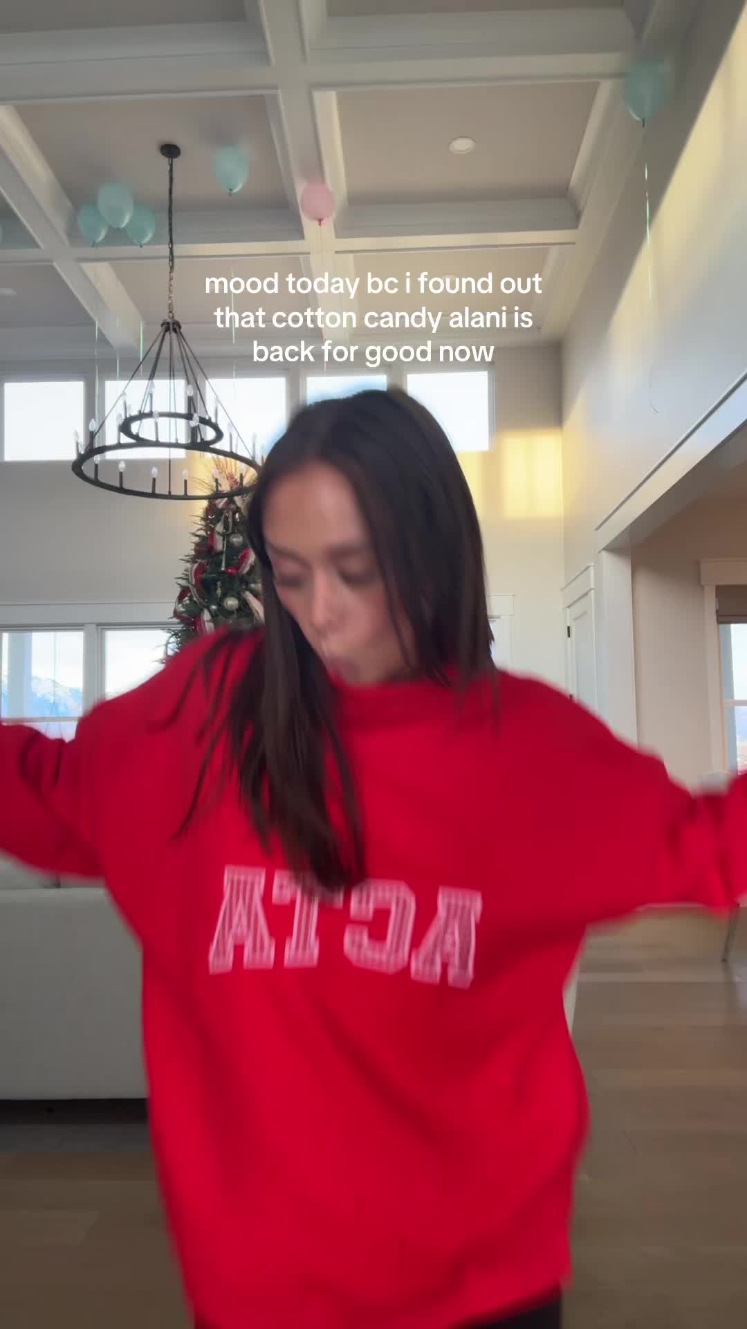 TikTok post by @kimberwakley for Alani Nu. Caption reads: life is good. iykyk🩷🩵 @Alani Nutrition .