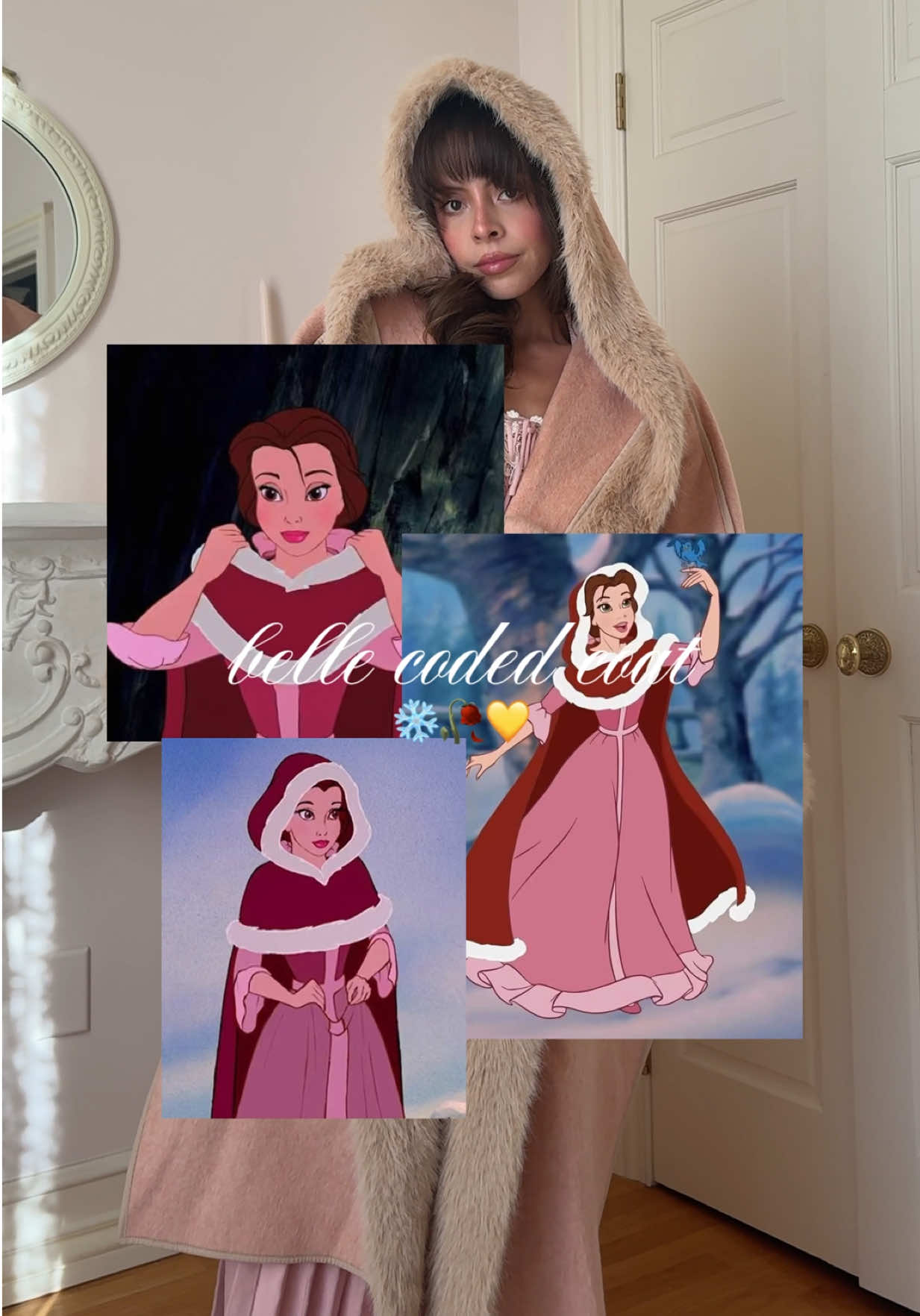 TikTok post by @thesandraduran for LaceMade. Caption reads: princess coat ❄️🤭 from @LaceMade use dc....