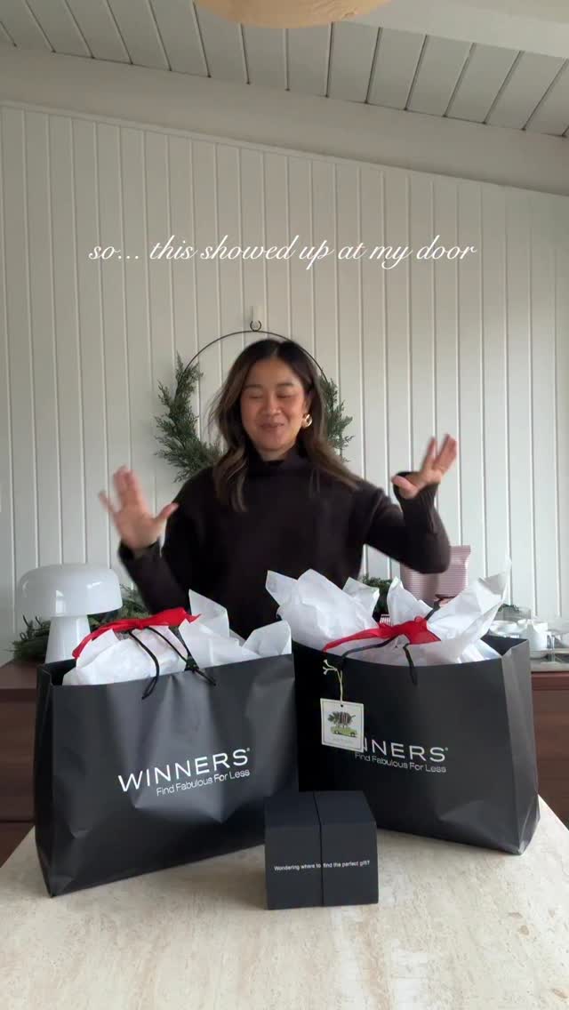 Instagram post by @rachspeed for Winners. Caption reads: first holiday mail of the season from my fave -....