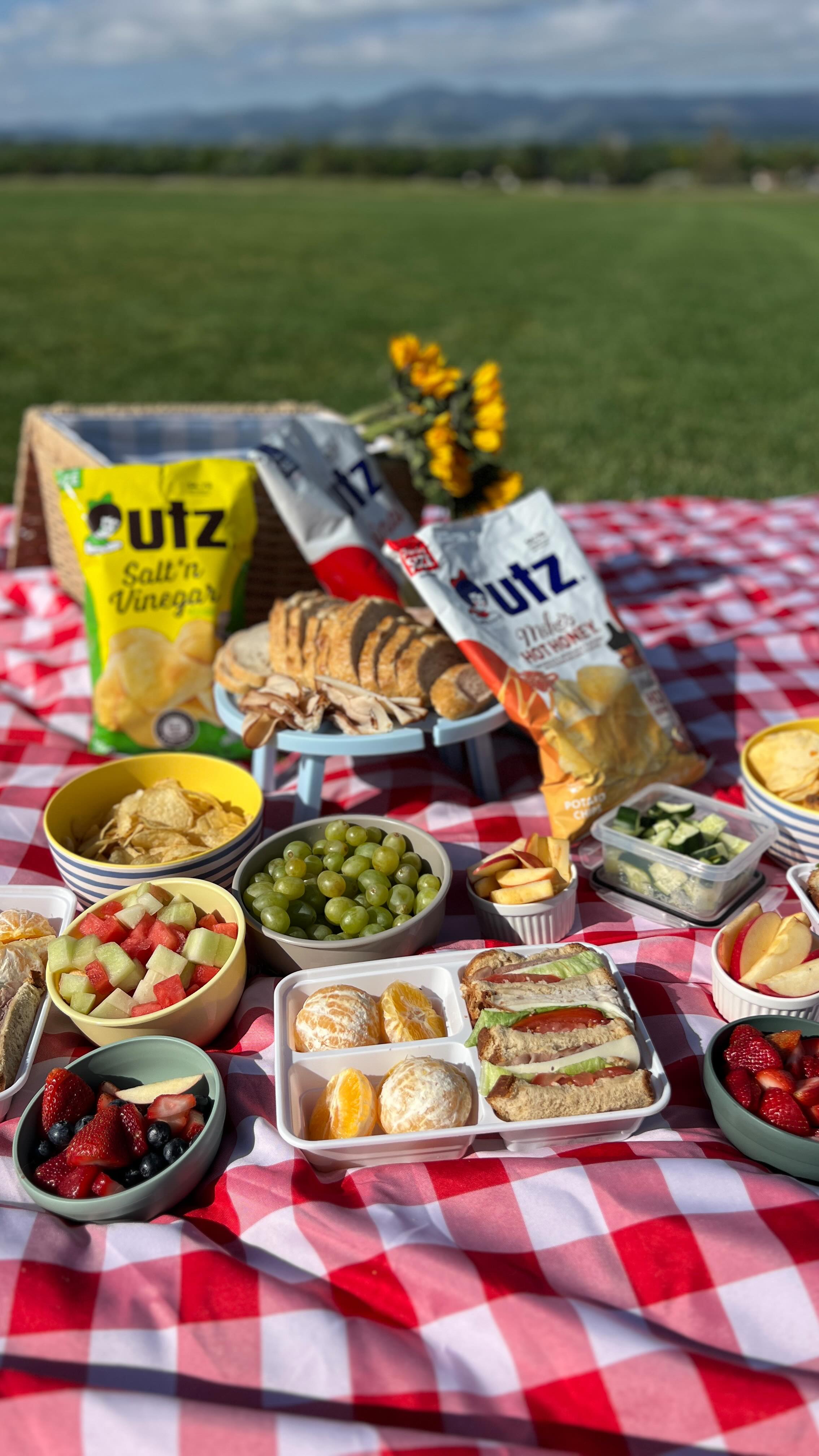 Instagram post by @denverdinerduo for Utz Snacks. Caption reads: [...] picnic. Brought you to you by Utz!....