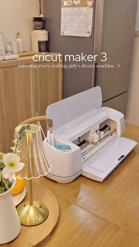 Instagram post by @withmaiki for Cricut. Caption reads: [...] crafting girly’s dream machine, the Cricut....