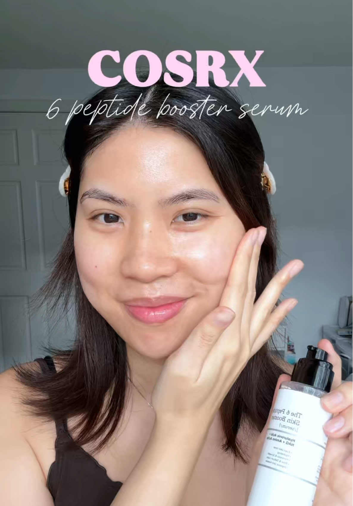 TikTok post by @sandraleeli for COSRX. Caption reads: Gifted by @COSRX Official but I already owned two....