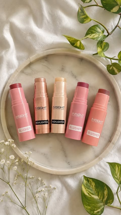 Instagram post by @ankushmakeupartist for Insight Cosmetics. Caption reads: [...] #ad #blush #highlighter #insightcosmetics.