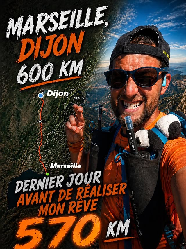 Instagram post by @mika_run_trek for WalkingPad. Caption reads: [...] Dijon 600 km 🤝 @flytex.fr....