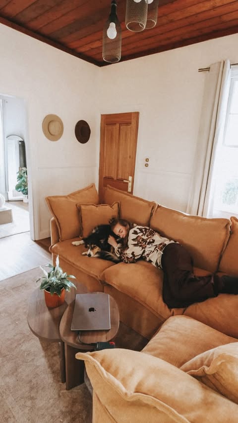 Instagram post by @adventurewithemily for Koala. Caption reads: [...] favourite spot in the house. 🤎 @koala #ad....
