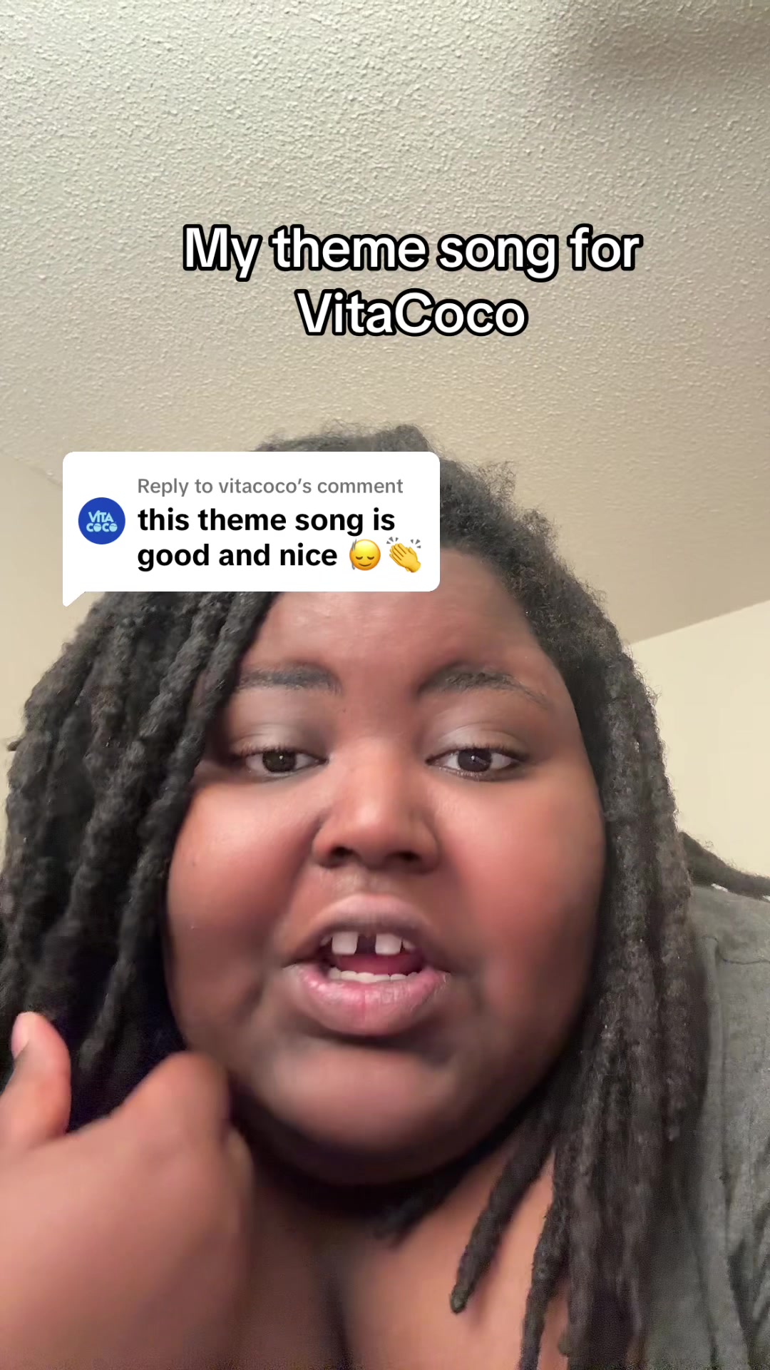 TikTok post by @romeosshow for Vita Coco. Caption reads: Replying to @vitacoco this would go crazy with....