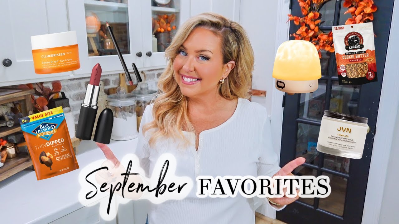 YouTube post by @CharlotteGroveFarmhouse for 1UP Nutrition. Caption reads: SEPTEMBER FAVORITES // FOOD, BEAUTY, ENTERTAINMENT....
