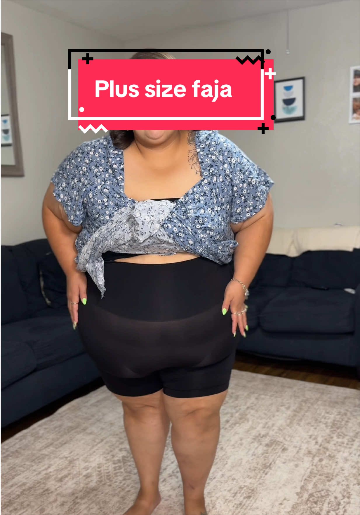TikTok post by @tay_reneeh for FINETOO. Caption reads: Plus size approved faja?!? 👀 @FINE TOO....