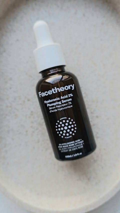 Instagram post by @thearchitectstochter for Facetheory. Caption reads: [...] acid serums, and this one from @facetheory ,....