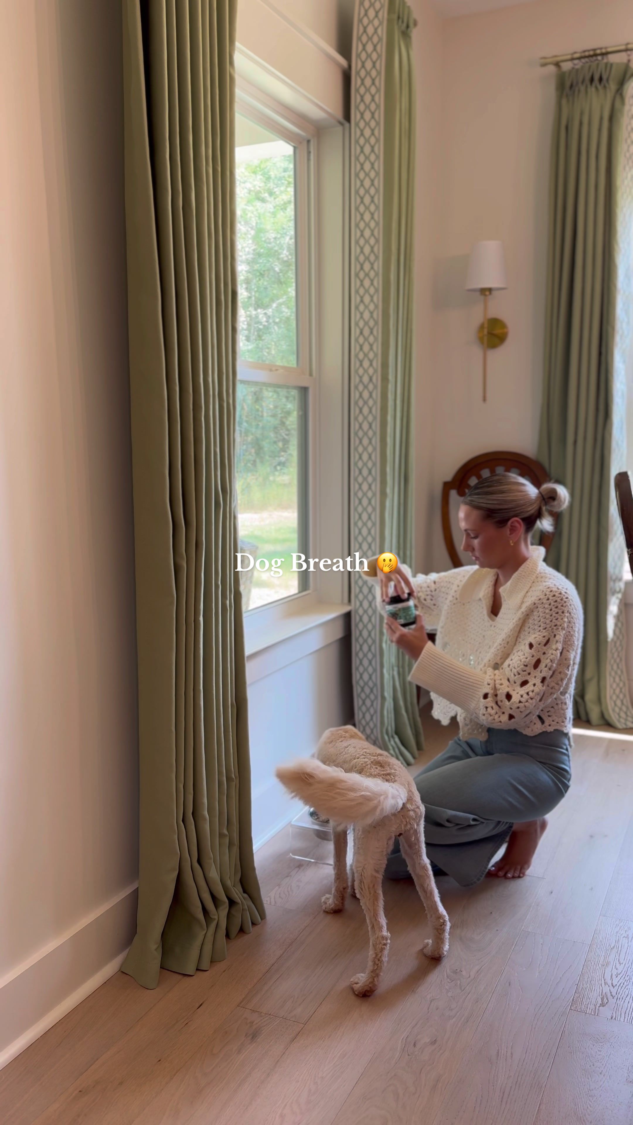 TikTok post by @quotingkaylyn for PetHonesty. Caption reads: [...] + hate dog breath 😅 thankful for....