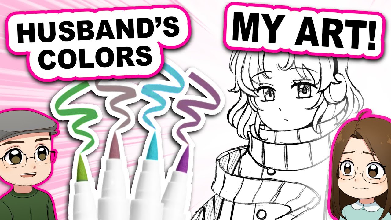 YouTube post by @Love2DrawManga for Arrtx. Caption reads: [...] colors he will choose from the 90 set of....