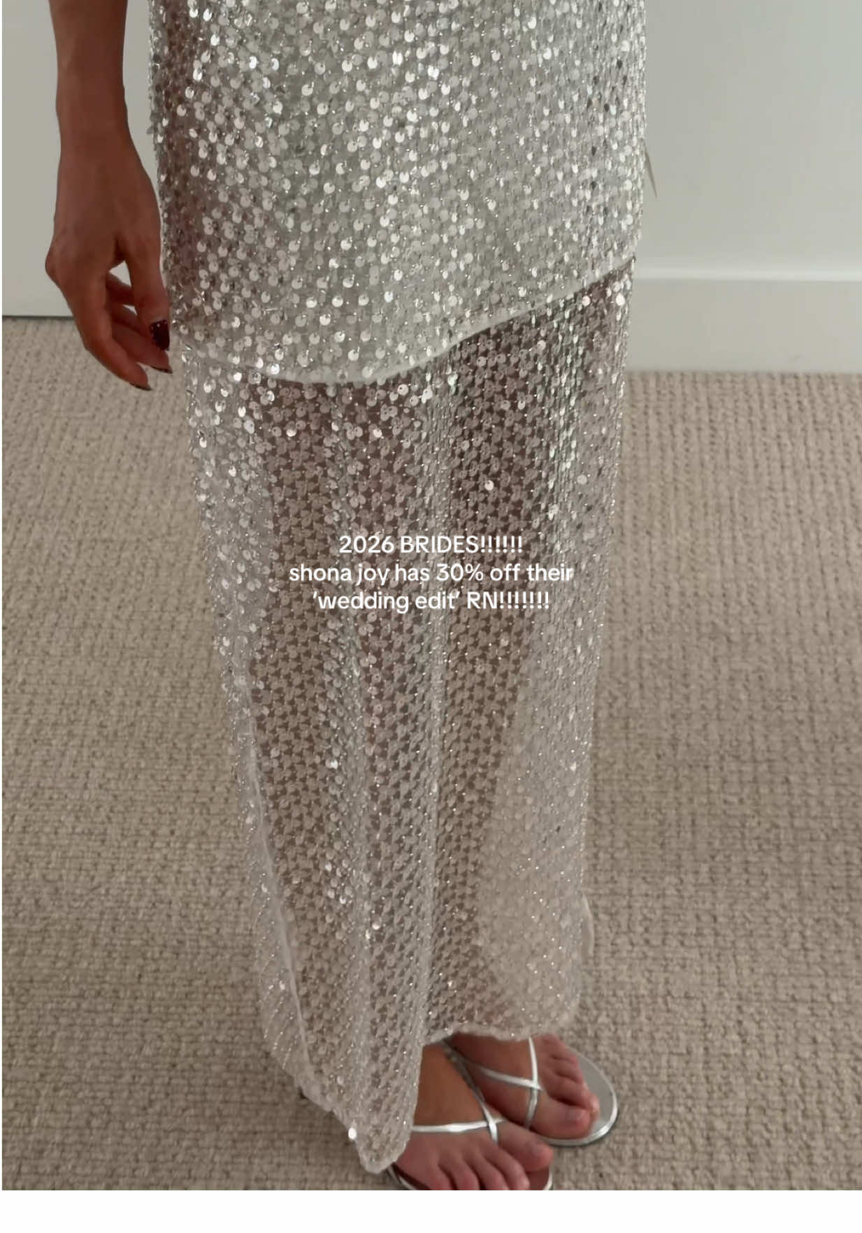 TikTok post by @alexdavidson_ for SHONA JOY. Caption reads: [...] have never looked this good 👀 30% off....