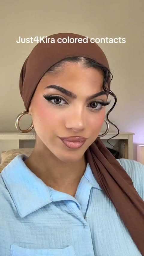 Instagram post by @alicepalencia for Just4kira. Caption reads: @just4kira code Alicia01 for 20% off 🩵#ad #makeup....
