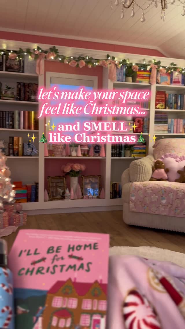 Instagram post by @bookish.w.jess for Plant Therapy. Caption reads: [...] the cozy holiday vibes & smells with....