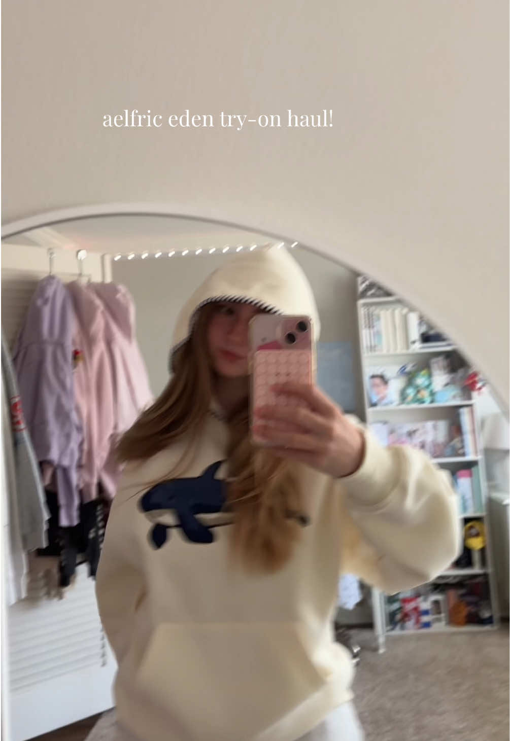 TikTok post by @harperishungry for Aelfric Eden. Caption reads: Clothes from @aelfriceden_official use my code....