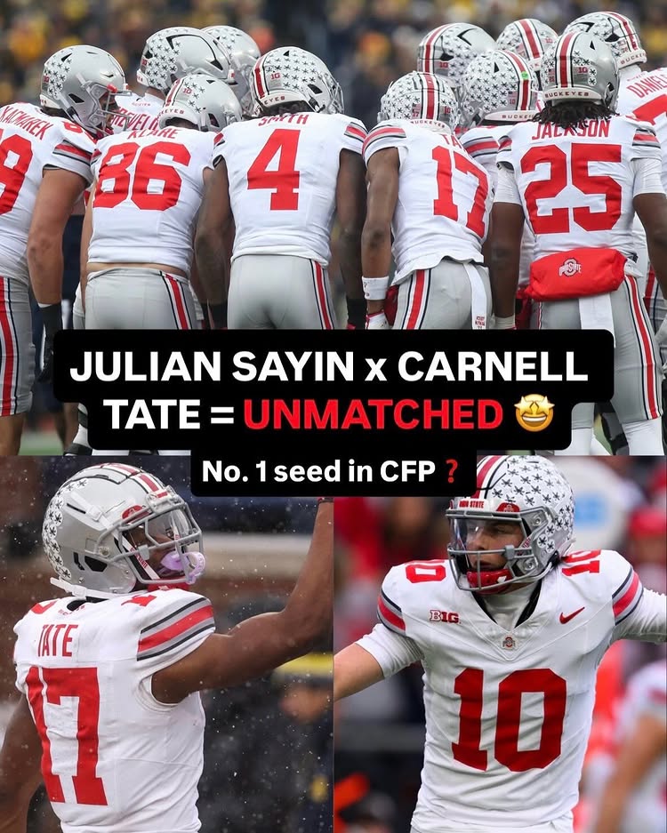 Instagram post by @br_cfb for Bleacher Report. Caption reads: Who’s stopping the Buckeyes? ⭕️🔥 #EpicPartner.