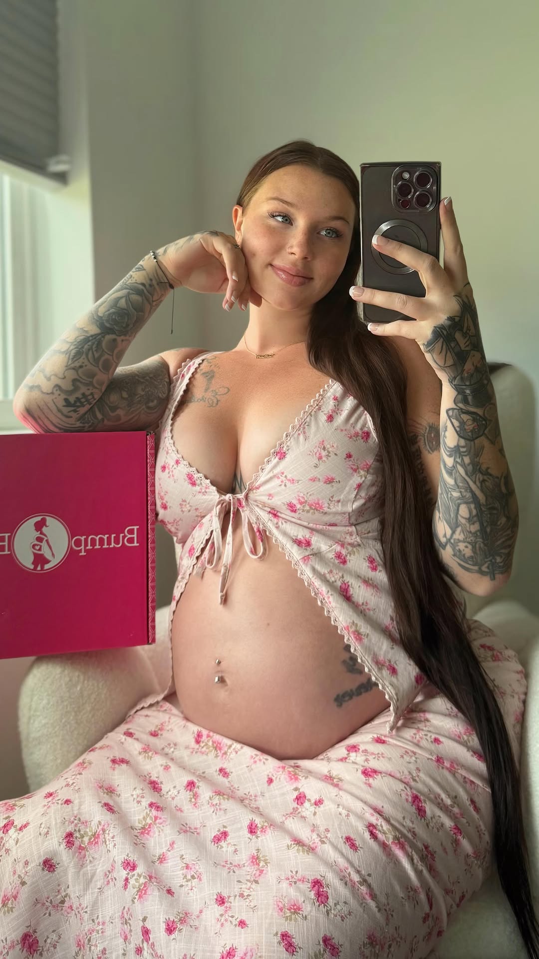 Instagram post by @badassmommyttv for Bump Boxes. Caption reads: Because mama deserves surprises too 💕....