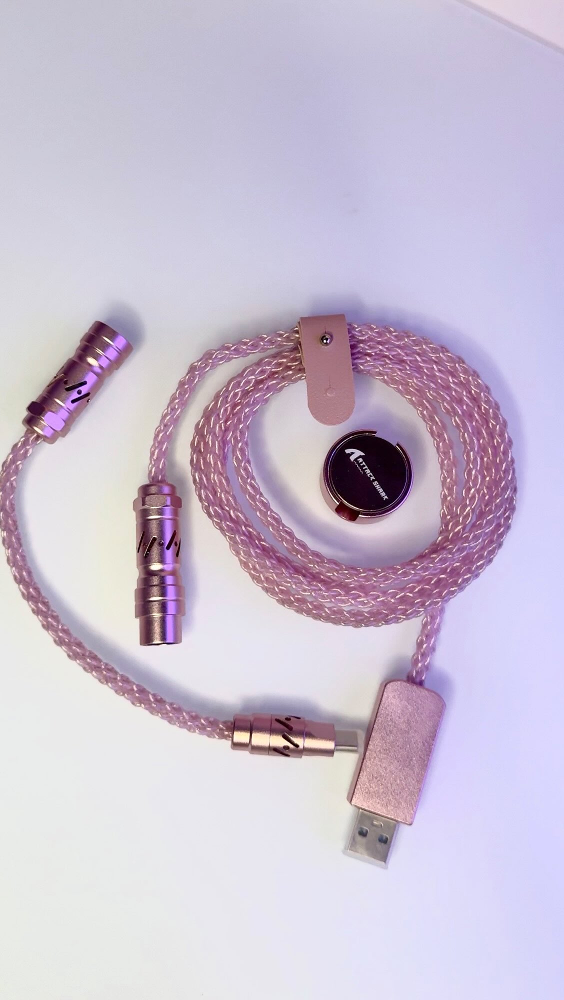 Instagram post by @casyxpea for Attack Shark. Caption reads: [...] and light up your setup? ᯓ★

This Attack....