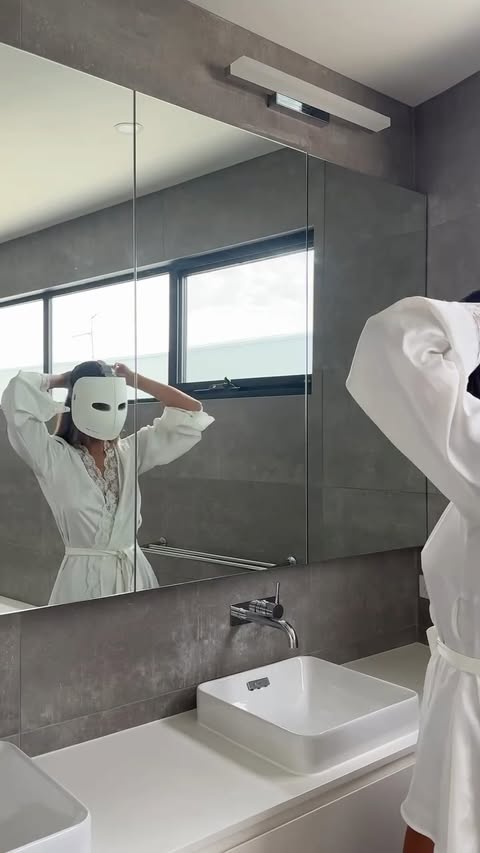 Instagram post by @stellaklim for Therabody. Caption reads: [...] start with prepped skin thanks to....