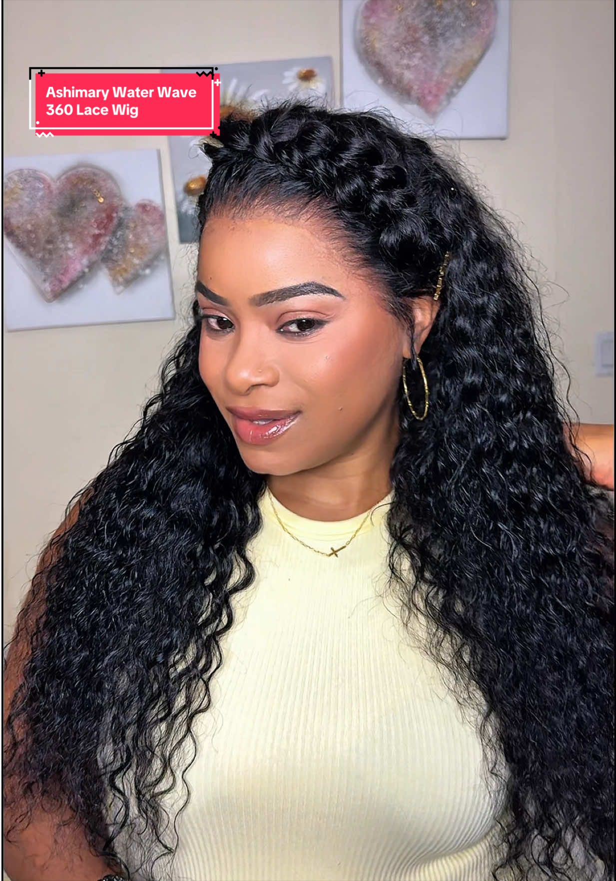 TikTok post by an influencer for Ashimary Hair. Caption reads: [...] @Ashimary Hair Beauty.