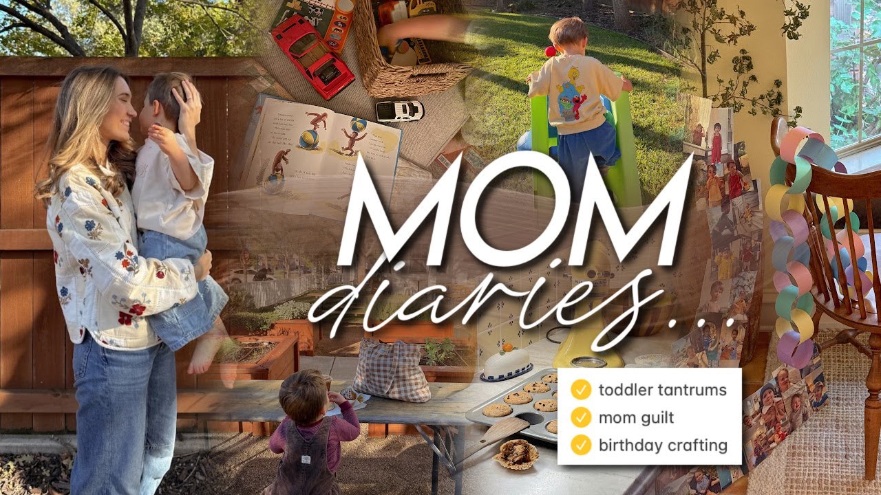 YouTube post by @michellereedg for Newton Baby. Caption reads: MOM DIARIES | toddler tantrums, feeling mom guilt,....